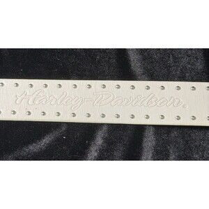 Harley-DavidsonLadies Belt White Studded Leather Women's M Genuine Leather READ